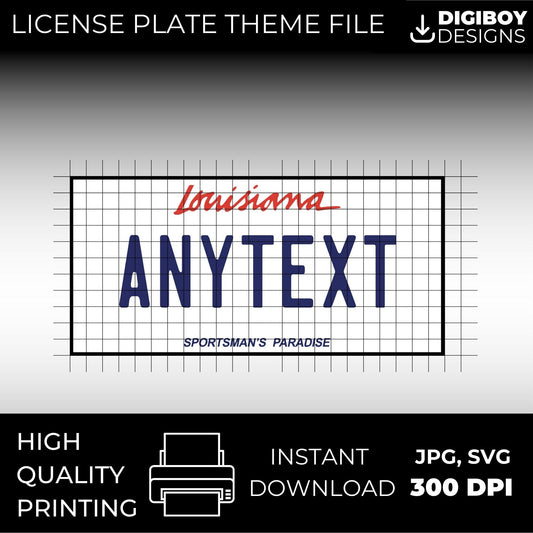 Louisiana USA License Plate File