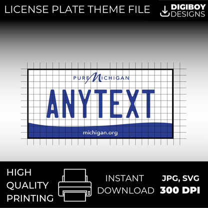 Michigan USA License Plate File