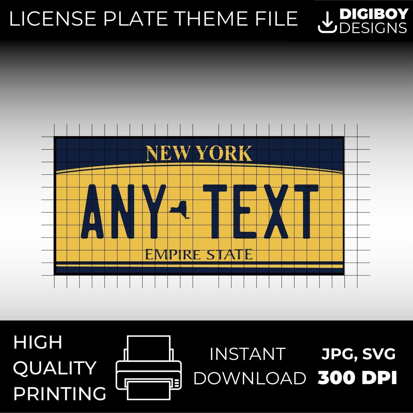 New York USA License Plate File