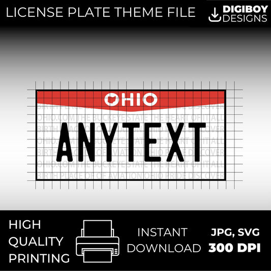 Ohio USA License Plate File