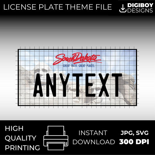 South Dakota USA License Plate File