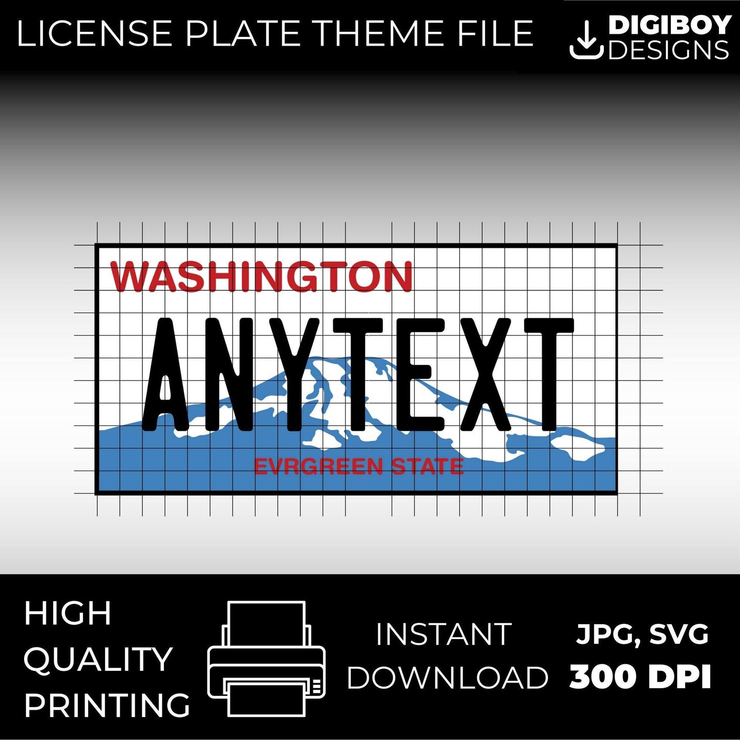 Washington USA License Plate File