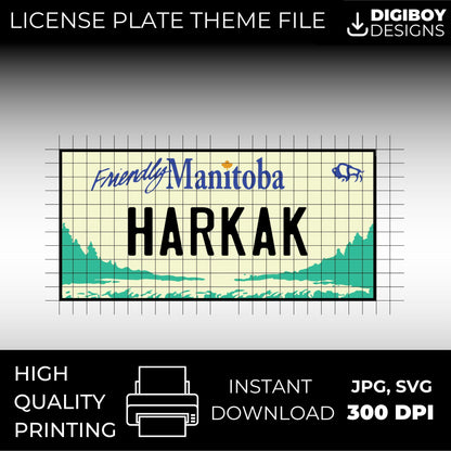 Manitoba MB Canada Blank License Plate Inspired Downloadable Printable High-Quality 300dpi DIY Unique Project svg, Silhouette