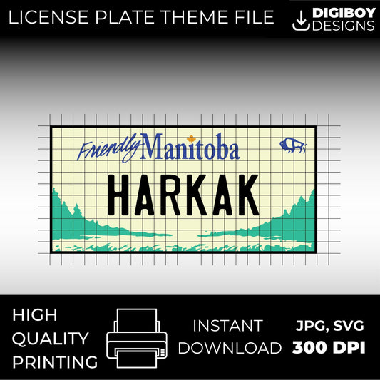 Manitoba MB Canada Blank License Plate Inspired Downloadable Printable High-Quality 300dpi DIY Unique Project svg, Silhouette