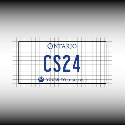 Ontario ON Canada Blank License Plate Inspired Downloadable Printable High-Quality 300dpi Unique Project svg, Silhouette