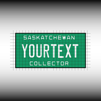 Saskatchewan Collectors Canada Blank License Plate File